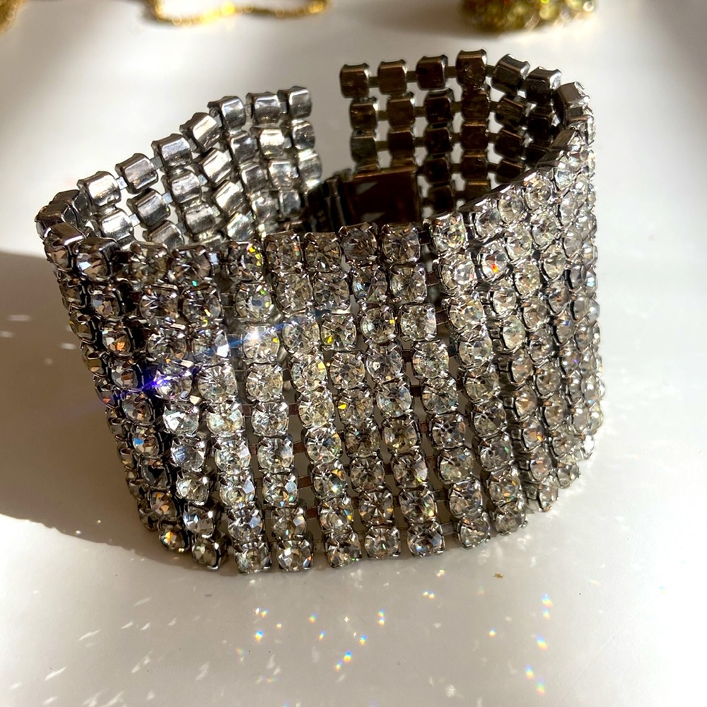 Vintage rhinestone bracelet disco